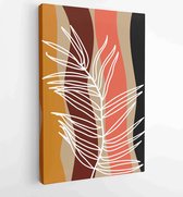 Abstract, art, autumn, background, boho, botanical, brown, card, decor, design 2 - Moderne schilderijen – Vertical – 1871676778 - 50*40 Vertical