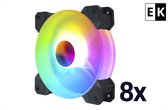 8x CoolMoon Case Koelers - RGB Case Fans Pack - Set van 8 Koelers inclusief controller en afstandbediening