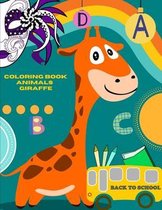 coloring book animals giraffe
