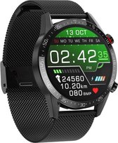Belesy® Contact - Smartwatch heren - Smartwatch dames - Horloge - 1.3 inch - Kleurenscherm - Full Touch - Bluetooth Bellen - Zwart - Staal - Valentijnsdag - Valentijnscadeau