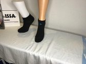 Zilvergaren Enkel Sokken - Zilvergaren Sneaker sokken - Diabetische Sokken - Medische Sokken - Anti bacterieel - Anti transpirant - Verkoelend in de Zomer - Kleur Zwart - Maat 43-4