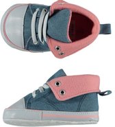 Baby Sneakerschoentjes | Jeansblauw Roze Maat 16/17