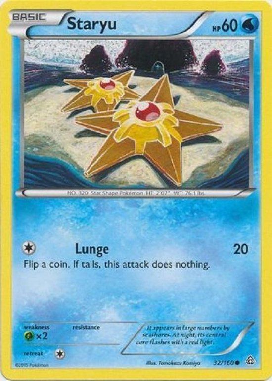 Afbeelding van het spel pokemonkaart - Staryu - 32/160 - primal clash