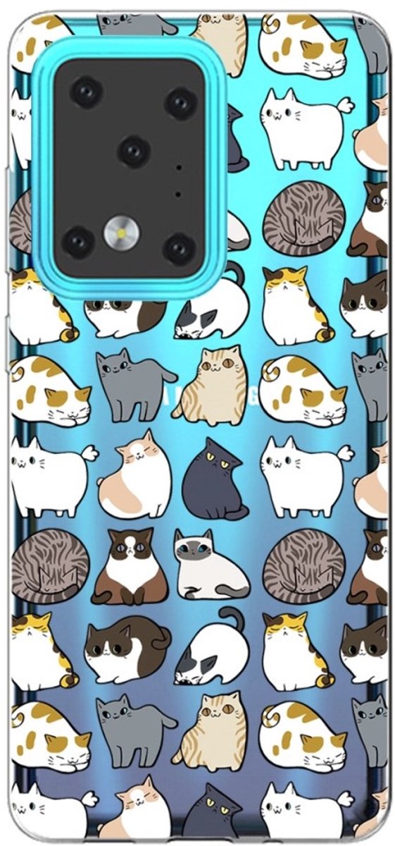 Softcase hoes - Geschikt voor Samsung Galaxy S20 Ultra - Katten