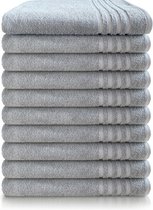 Cillows Handdoek - Hoogwaardige hotelkwaliteit - 70x140 cm - 10 stuks - Grijs