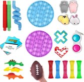 Fidget toys pakket® - Simple Dimple - Pop it - Wacky Track - Mochi - 22 stuks