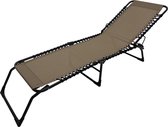4gardenz® Comfortabel Ventilerend Opvouw Ligbed 190x57x28 cm - Taupe