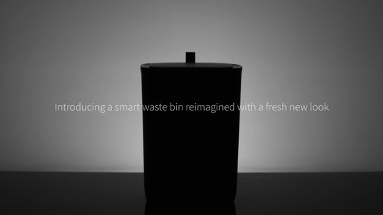 EKO Morandi Kitchen Trash Bin 40 Litre with Touch Lid, Slim Plastic Waste Bin with Recycling Stickers and Easy to Clean Finish, Compact Design for Home or Office