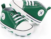 Groene gympen met ‘baby ster’ logo | schoenen | baby jongens meisjes | antislip zachte zool | 0 tot 6 maanden | maat 18