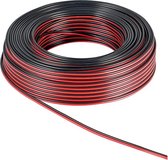 Câble de haut-parleur rouge/noir CCA, 10 m