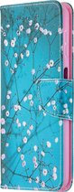 Samsung Galaxy A32 5G Hoesje - Mobigear - Design Serie - Kunstlederen Bookcase - Almond Blossoms - Hoesje Geschikt Voor Samsung Galaxy A32 5G
