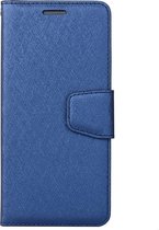 OPPO A91 Hoesje - Mobigear - Silk Serie - Kunstlederen Bookcase - Blauw - Hoesje Geschikt Voor OPPO A91