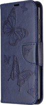 Nokia 2.3 Hoesje - Mobigear - Butterfly Serie - Kunstlederen Bookcase - Blauw - Hoesje Geschikt Voor Nokia 2.3
