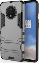 Mobigear Kickstand Hardcase Hoesje - Geschikt voor OnePlus 7T - Grijs