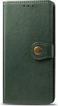 OPPO A9 (2020) Hoesje - Mobigear - Snap Button Serie - Kunstlederen Bookcase - Groen - Hoesje Geschikt Voor OPPO A9 (2020)
