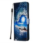 Samsung Galaxy S20 Ultra Hoesje - Mobigear - Design Serie - Kunstlederen Bookcase - Waves - Hoesje Geschikt Voor Samsung Galaxy S20 Ultra
