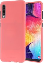 Samsung Galaxy A50 Hoesje - Mobigear - Rubber Touch Serie - Hard Kunststof Backcover - Roze - Hoesje Geschikt Voor Samsung Galaxy A50