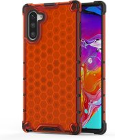 Samsung Galaxy Note 10 Hoesje - Mobigear - Honeycomb Serie - Hard Kunststof Backcover - Rood - Hoesje Geschikt Voor Samsung Galaxy Note 10