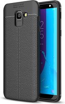 Samsung Galaxy J6 (2018) Hoesje - Mobigear - Luxury Serie - TPU Backcover - Zwart - Hoesje Geschikt Voor Samsung Galaxy J6 (2018)