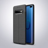 Samsung Galaxy S10+ Hoesje - Mobigear - Luxury Serie - TPU Backcover - Zwart - Hoesje Geschikt Voor Samsung Galaxy S10+