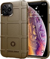 Apple iPhone 11 Hoesje - Mobigear - Rugged Shield Serie - TPU Backcover - Bruin - Hoesje Geschikt Voor Apple iPhone 11