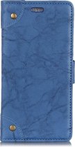 OPPO AX7 Hoesje - Mobigear - Ranch Serie - Kunstlederen Bookcase - Blauw - Hoesje Geschikt Voor OPPO AX7