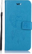 Samsung Galaxy A20e Hoesje - Mobigear - Dreamcatcher Serie - Kunstlederen Bookcase - Blauw - Hoesje Geschikt Voor Samsung Galaxy A20e