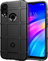 Xiaomi Redmi 7 Hoesje - Mobigear - Rugged Shield Serie - TPU Backcover - Zwart - Hoesje Geschikt Voor Xiaomi Redmi 7