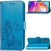 Mobigear Telefoonhoesje geschikt voor Samsung Galaxy A70 Hoesje | Mobigear Clover Bookcase Portemonnee | Pasjeshouder voor 2 Pasjes | Telefoonhoesje voor Pinpas / OV Kaart / Rijbewijs - Blauw