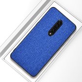 OnePlus 7 Hoesje - Mobigear - Fabric Serie - Hard Kunststof Backcover - Blauw - Hoesje Geschikt Voor OnePlus 7