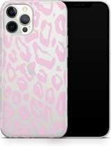 ShieldCase Panther Pattern geschikt voor Apple iPhone 12 Pro Max hoesje - transparant/lichtroze