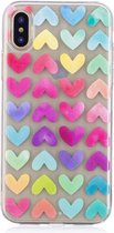 Apple iPhone XS Hoesje - Mobigear - Design Serie - TPU Backcover - Hearts - Hoesje Geschikt Voor Apple iPhone XS