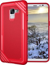 Mobigear Grip TPU Backcover voor de Samsung Galaxy A8 (2018) - Rood