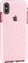 Apple iPhone XS Max Hoesje - Mobigear - Diamond Serie - Hard Kunststof Backcover - Roze - Hoesje Geschikt Voor Apple iPhone XS Max