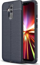 Huawei Mate 20 Lite Hoesje - Mobigear - Luxury Serie - TPU Backcover - Marineblauw - Hoesje Geschikt Voor Huawei Mate 20 Lite