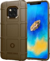Huawei Mate 20 Pro Hoesje - Mobigear - Rugged Shield Serie - TPU Backcover - Bruin - Hoesje Geschikt Voor Huawei Mate 20 Pro
