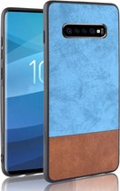 Mobigear Two-Tone Hardcase Hoesje - Geschikt voor Samsung Galaxy S10 Plus - Blauw