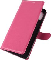 Motorola Moto G 5G Plus Hoesje - Mobigear - Classic Serie - Kunstlederen Bookcase - Magenta - Hoesje Geschikt Voor Motorola Moto G 5G Plus