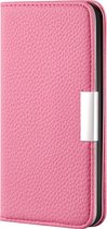 Apple iPhone 12 Pro Max Hoesje - Mobigear - Wallet Serie - Kunstlederen Bookcase - Roze - Hoesje Geschikt Voor Apple iPhone 12 Pro Max