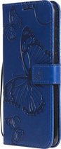 Samsung Galaxy A11 Hoesje - Mobigear - Butterfly Serie - Kunstlederen Bookcase - Blauw - Hoesje Geschikt Voor Samsung Galaxy A11