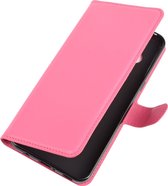 LG V60 ThinQ Hoesje - Mobigear - Classic Serie - Kunstlederen Bookcase - Magenta - Hoesje Geschikt Voor LG V60 ThinQ