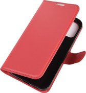 Apple iPhone 12 Mini Hoesje - Mobigear - Classic Serie - Kunstlederen Bookcase - Rood - Hoesje Geschikt Voor Apple iPhone 12 Mini
