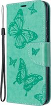 Mobigear Vlinder Bookcase Hoesje - Geschikt voor Huawei P Smart (2020) - Turquoise