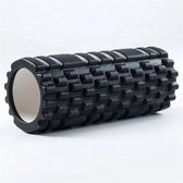 Grid Foam Roller – Foamroller- Trigger Point Massage -Yoga- Fitness – Pilates – Fascia – Bindweefsel - Soft – 33cm - Zwart