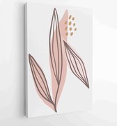 Botanical and gold abstract wall arts vector collection. 2 - Moderne schilderijen – Vertical – 1875552556 - 115*75 Vertical