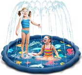 Water Speelmat | Opblaasbaar | Kinderen | Zomer | 150 cm | PVC | Tuinslang Aansluiting | Blauw