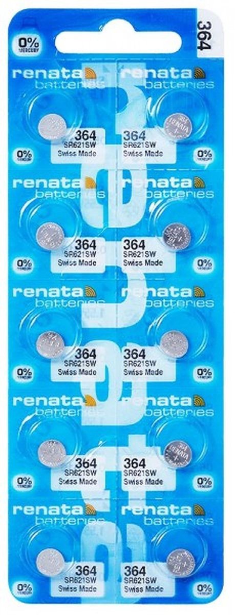 Renata 364 knoopcel silver-oxide SR621SW 10stuks