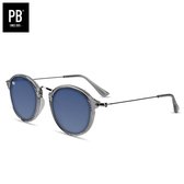 PB Sunglasses - Brooklyn Trans Grey | Zonnebril heren en dames - Gepolariseerd - Ronde vorming