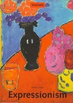 Boek 'Expressionism' van Taschen met een schilderij van een vaas met bloemen en een kopje.