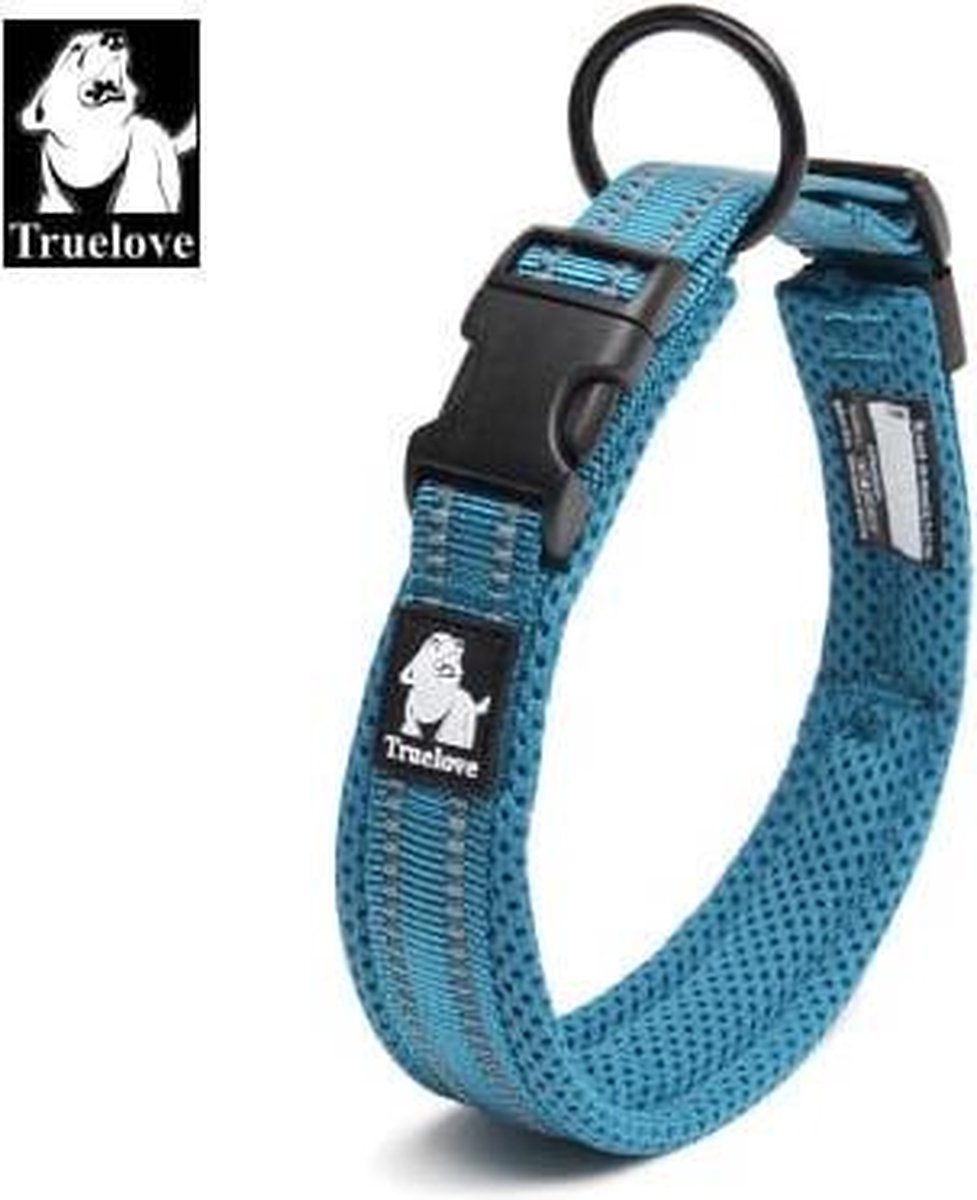 Truelove halsband - Halsband - Honden halsband - Halsband voor honden - Petrol blauw - XS